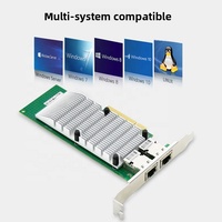 Tarjeta de Red Ethernet EFT-123 en Stock, Intel X550-AT2 PCIe Gen3 X8 10Gbps, Interna para Servidor, Negociación Automática 10/5/2.5/1G