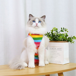 Ropa de mascotas <span class=keywords><strong>para</strong></span> interior, cirugía de gatos, heridas abdominales quirúrgicas, recuperación de mascotas <span class=keywords><strong>para</strong></span> gatos, traje de pijama de esterilización, gran oferta - Product Image 4