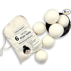 Produits en <span class=keywords><strong>laine</strong></span> <span class=keywords><strong>de</strong></span> Nouvelle-Zélande tendance, best-seller en 2025 aux États-Unis, biologiques, boules <span class=keywords><strong>de</strong></span> séchage en <span class=keywords><strong>laine</strong></span> XL 7 cm, lot <span class=keywords><strong>de</strong></span> 6, sac en coton, fabrication - Product Image 1