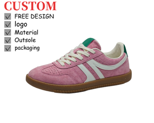 <span class=keywords><strong>Baskets</strong></span> décontractées rétro en daim pour femmes, style allemand, semelle en caoutchouc, chaussures de marche tendance, OEM ODM Marque Privée - Product Image 1