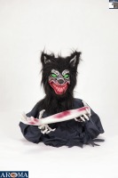 Aroma 22'' Loup Animé qui Mange une Main avec Yeux Clignotants et Sifflements pour Décoration Extérieure de Fête d'Enfermaison, de Jardin ou de Porche