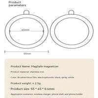 Anneau magnétique N52 Magsafe personnalisé en gros, feuille magnétique auxiliaire pour recharge sans fil, autocollant magnétique auto-adhésif Mag Safe