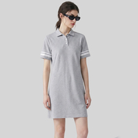 Robe Polo Rayée Personnalisée pour Femme – Col Sportif Boutonné, Décontractée, Idéale Golf et Tennis – Vente en Gros