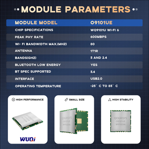โมดูลไวไฟราคาประหยัด O9101UE IEEE802.11a/b/g/n/ac/ax 2.4/5GHz โมดูลบลูทูธ BT5.4 1T1R โมดูลไร้สายสำหรับโซลูชันแท็บเล็ต - Product Image 3
