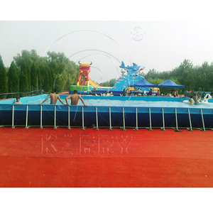Tobogán Inflable Comercial de PVC Reforzado para Piscina, Parque Acuático Inflable Ocean World con Piscina Rectangular - Product Image 4
