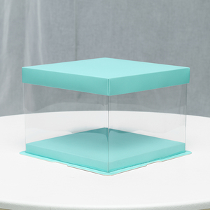 <span class=keywords><strong>8</strong></span> Inch Biểu Tượng Tùy Chỉnh Cao Quý Trong Suốt Nhựa PET Hộp Bánh Vuông - Product Image 5