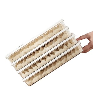 Food Storage <b>Container</b> Rectangle Clip-On Lid Freezable Household Refrigerated Frozen Dumpling <b>Box</b> - Product Image 5