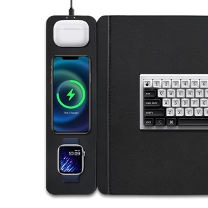 Lylong Fast 15 واط غير قابل للإنزلاق لوح ماوس شحن لاسلكي سادة شحن سريع قابل للإزالة 15 واط سدادات أذن للهاتف - Product Image 4