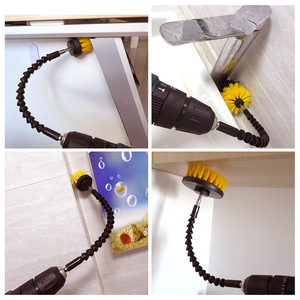 19 brosses de nettoyage en <span class=keywords><strong>plastique</strong></span> avec manche en acier, options multi-tailles <span class=keywords><strong>pour</strong></span> usage automobile, écologiques - Product Image 6