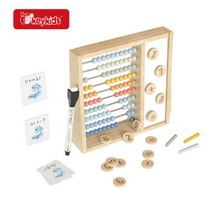 Mathématiques éducatives en bois arc-en-ciel <span class=keywords><strong>Abacus</strong></span> perles comptage jouets pour enfants W12A064 - Product Image 2