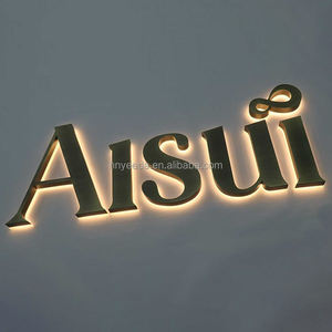 Logo LED rétroéclairé en acrylique en acier inoxydable personnalisé avec lettres LED 3D pour une utilisation dans les salons <span class=keywords><strong>de</strong></span> beauté, les centres commerciaux et les entreprises - Product Image 1