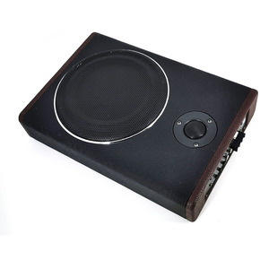 Caja de Subwoofer Activo Cuadrada de 8 Pulgadas, 12V, Alta Potencia, Madera MDF, Cubierta de Cuero, Ultra Delgado, Altavoz de Audio para Auto - Product Image 1