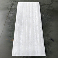 Porte intérieure plate en HDF gaufré, finition grain de bois, apprêt blanc, personnalisable, directement de l'usine, pour salle à manger et entrepôt