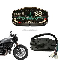 Harga Pabrik Terlaris Speedometer Digital Motor 12V Pengukur Jarak Tempuh Pengukur Bahan Bakar Cocok untuk Ducati