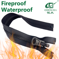 Fermeture éclair en plastique ignifuge et imperméable avec curseur réversible en plastique ignifuge pour combinaison anti-feu, uniforme de sécurité, vêtements de travail