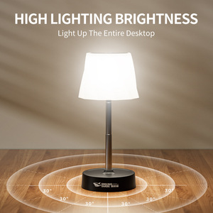 Smiling Shark Desk Lamp Led Touch Control <b>Rechargeable</b> <b>Battery</b> Operated Modern Design Eye Protection Light For Study - Product Image 1