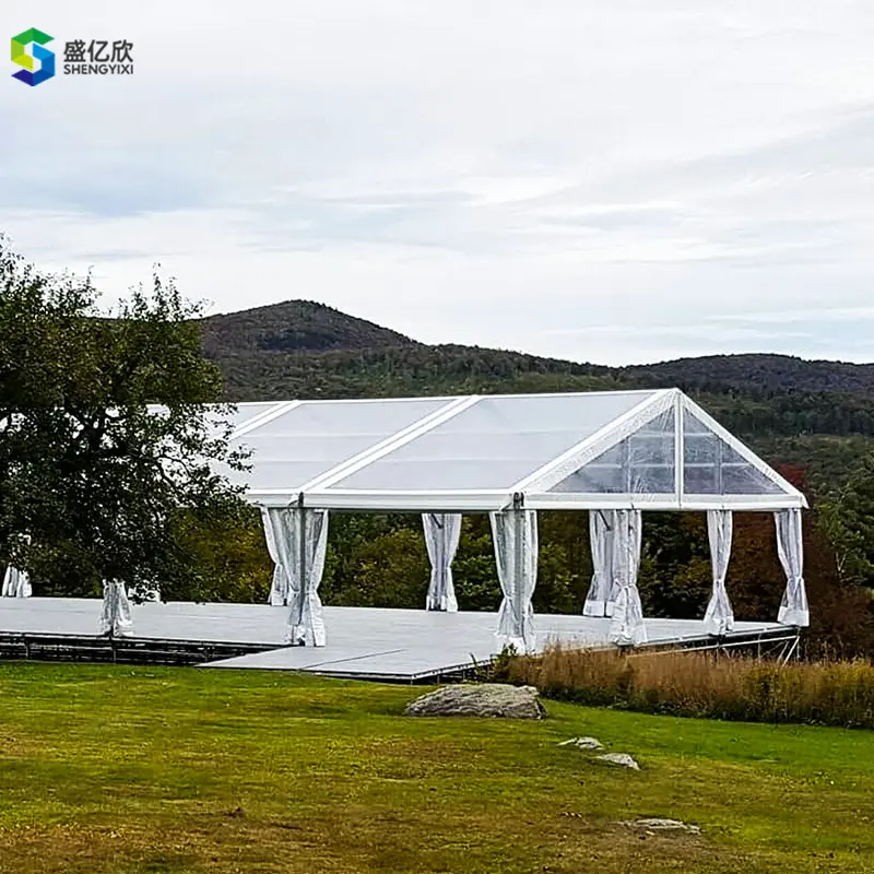 Tente de fête de mariage en aluminium transparent en PVC imperméable de haute qualité