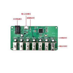 <b>USB</b> 2.0 <b>HUB</b> Expansion Module 1-to-7-port <b>Hub</b> Intelligent Multi-port <b>USB</b> <b>Power</b> Supply Expansion Module Charging - Product Image 4