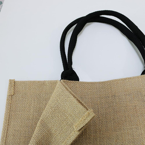 Impreso personalizado Eco reutilizable orgánico, liso, <span class=keywords><strong>grande</strong></span>, bolso de arpillera de <span class=keywords><strong>yute</strong></span> <span class=keywords><strong>bolsa</strong></span> con asas - Product Image 4