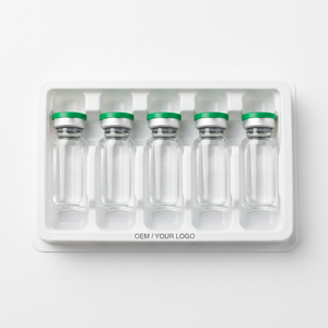 Boîte d'emballage compacte pour 5 flacons de peptides cliniques avec plateau blister protecteur pour l'échantillonnage en recherche de laboratoire - Product Image 6