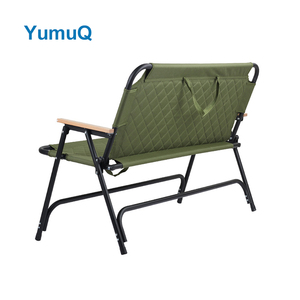 YumuQ 2 personas asiento doble aluminio ocio Camping playa Picnic plegable viaje pesca silla - Product Image 3