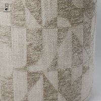 Nouveau pouf cylindrique abstrait en tissu, repose-pieds rond rembourré, tabouret d'appoint multifonctionnel pour salon et chambre à coucher