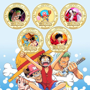 Regali Promozionali di Alta Qualità in Metallo, Moneta Commemorativa Creativa e Durevole con Design Anime Cartoon Cool <span class=keywords><strong>One</strong></span> <span class=keywords><strong>Piece</strong></span> - Product Image 1