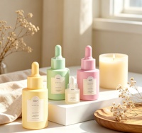 Nouvelle Huile Essentielle Émulsionnée Couleur Macaron en Bouteille en Verre, Emballage Déodorant avec Compte-gouttes en Verre 30ml, Stock d'Usine