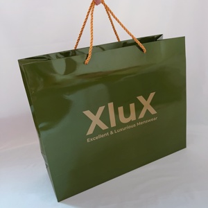 Hot bán có thể tái chế túi giấy Quà Tặng tùy chỉnh bao bì với dây thừng xử lý các tông bao bì mua sắm túi giấy - Product Image 3