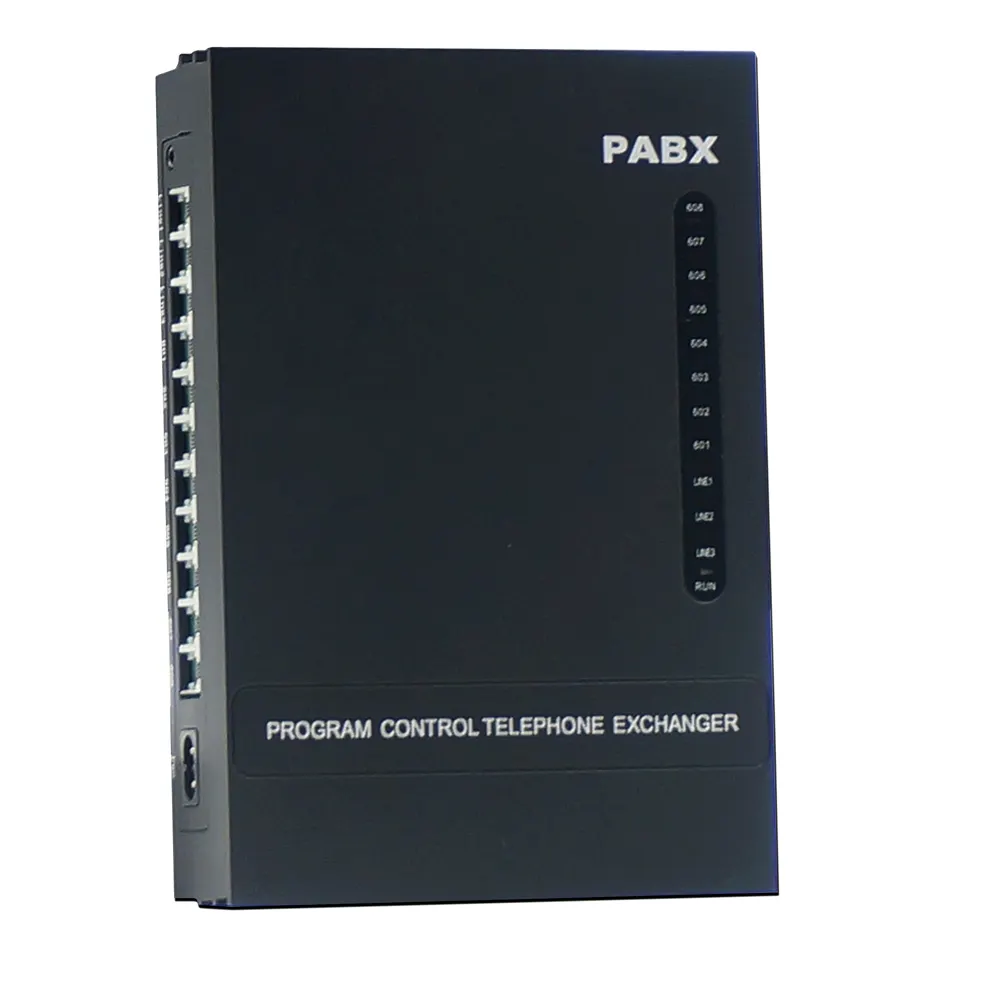 PABX/إنترفون نظام pbx/نظام هاتف المكتب/SV308 3 CO خط 8 التمديد/Mini pabx