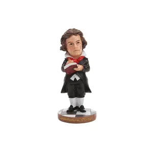 Estatuas de personajes personalizados, figuritas de Beethoven de poliresina para recuerdos