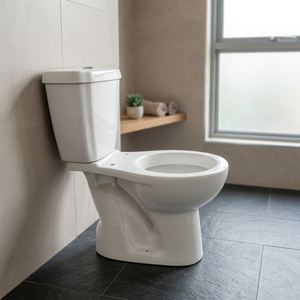 Inodoro de cerámica Morvi de dos piezas, montado en el suelo, con salida al suelo en forma de S, juego completo para baño. - Product Image 2