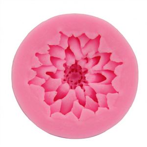 Molde de Silicona K250 con Diseño de Flores de Crisantemo y Loto para Decoración de Pasteles de Boda, Herramientas para Hornear, Fondant, Jabón - Product Image 2