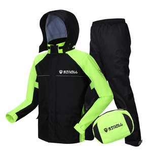 Traje Impermeable de Dos Piezas para Hombre, Chaqueta y Pantalones de Nailon, Reflectante, para Motocicleta, Ciclismo, Reparto, para Todas las Estaciones - Product Image 1