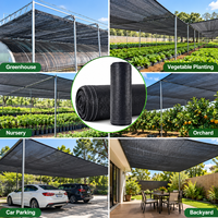 Filet d'ombrage noir en HDPE résistant aux UV pour serre, pépinière, jardin, ferme et protection extérieure