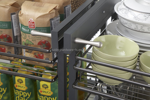 Accesorios para armario de <span class=keywords><strong>cocina</strong></span>, tacos de alambre cromado con esquinas mágicas extraíbles y deslizadores de cierre suave - Product Image 3