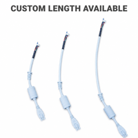 Câble de meubles personnalisé en cuivre isolé PVC 4-12 conducteurs avec anneau magnétique, fil de connexion blanc avec SR et borne