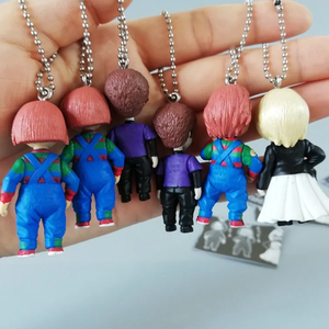 Horror <span class=keywords><strong>Chucky</strong></span> Doll Juego de niños Llavero Anime Doll <span class=keywords><strong>Good</strong></span> Guys 3D Scary Llavero Colgante Decoración de Halloween <span class=keywords><strong>Chucky</strong></span> Llavero - Product Image 6