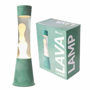 Lampada Lava con Base in Giada, Liquido Trasparente Color Menta - Product Image 1