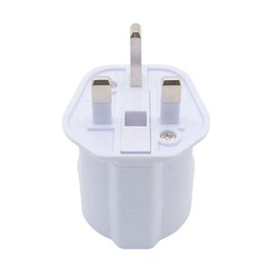 Adattatore Convertitore <span class=keywords><strong>Spina</strong></span> in Rame 13A 250V da Presa Femmina EU a <span class=keywords><strong>Spina</strong></span> UK a Tre Poli, Bianco, Materiale PC di Alta Qualità - Product Image 1