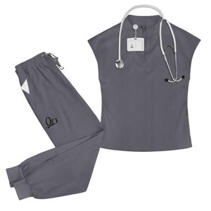 Conjuntos de uniformes médicos de moda Uniformes de <span class=keywords><strong>hospital</strong></span> de apoyo personalizado Ropa de trabajo de salón de SPA Unisex Spandex de alta calidad/algodón transpirable - Product Image 2