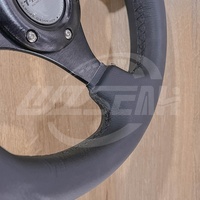 WZSEAHI Volant de course de course universel personnalisé en cuir noir style RALLY DRIFT 300mm