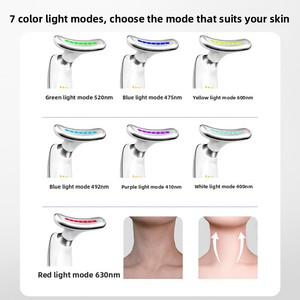 Masseur facial et du cou à LED 7 couleurs, chauffage constant, appareil de beauté portable, télécommande sans fil, <span class=keywords><strong>visage</strong></span> - Product Image 5