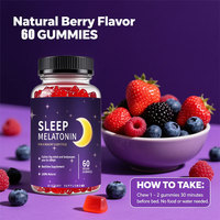 Complément alimentaire végétalien sans sucre à la mélatonine pour le sommeil et la récupération, conditionné en OEM – Gummies Sleep Well