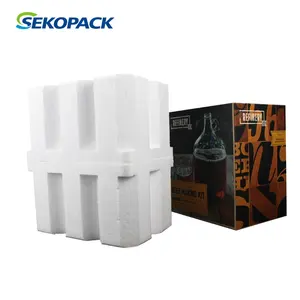 Refrigerador de fábrica de isopor com caixa de espuma EPS para proteção de vinho de 6 garrafas feito de material durável de espuma EPE