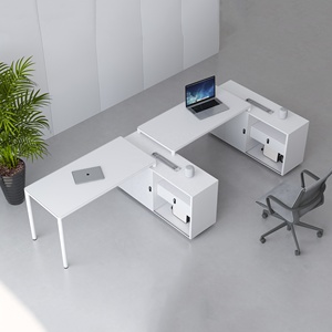 <span class=keywords><strong>Table</strong></span> de secrétaire de bureau en forme de L, meuble de bureau, moderne, avec tiroirs de rangement, nouveau Design, 2022 - Product Image 3