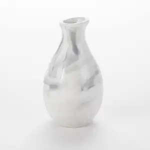 Bud Vase Ceramic Jug White Marble Vase Modern Vase For Home Decor