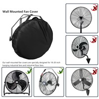 Housse de protection anti-poussière Oxford 600D Housse de ventilateur murale étanche pour ventilateurs de 18 à 20 pouces Housse de ventilateur extérieure durable et portable
