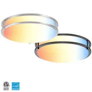 ETL Listed Double Ring Oil Rubbed Bronze Round Design Surface Mount LED Light Ceiling