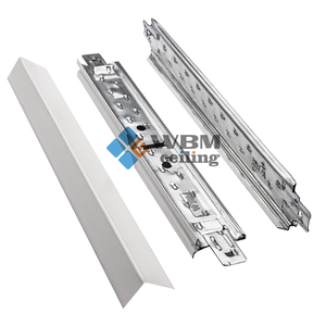 Nhà máy trực tiếp Hiện Đại Trắng <span class=keywords><strong>t</strong></span> Bar treo trần hệ thống tiếp xúc với trắng vàng hẹp rãnh hệ thống Trần lưới - Product Image 4